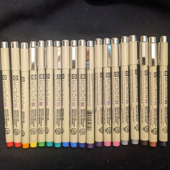 Illustrating Ink Pen Lot; Micron Archival Ink, POSCA Portrait Markers & More - Picture 8 of 10